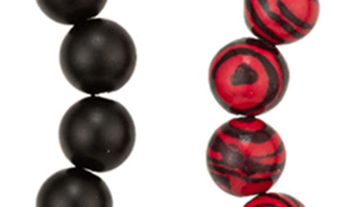 Eye Candy Los Angeles Mateo Beaded Bracelets In Black