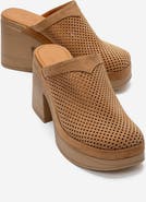 Forever & Always Shoes Dejas Leather Platform Block Heel Sandal