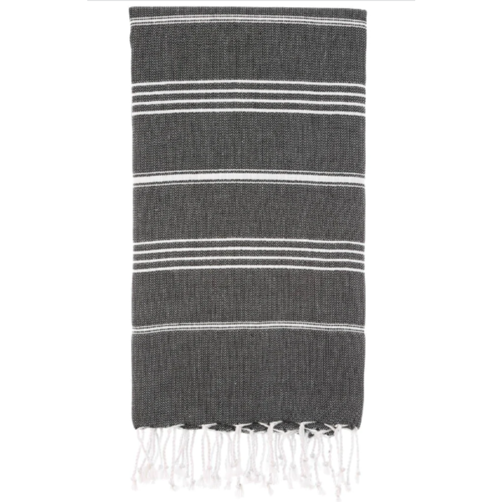 Eco Hilana Pure Series Sustainable Turkish Towel In Black