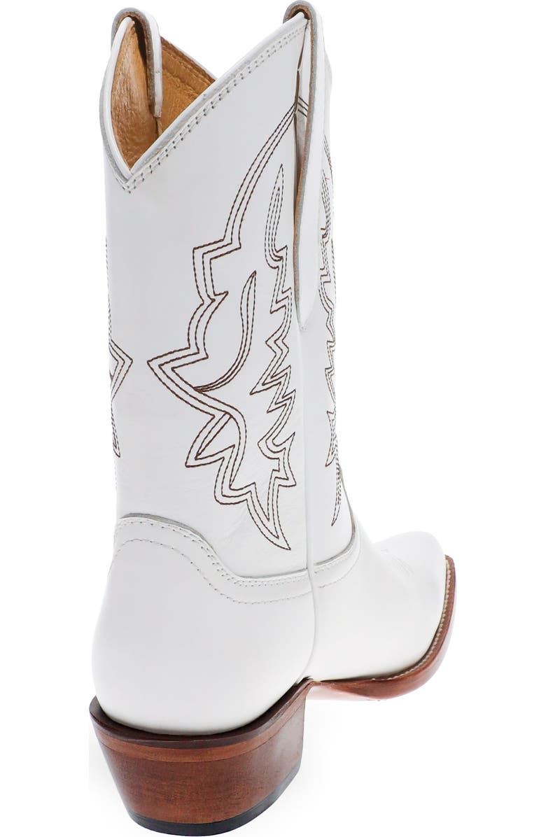 Malibu Beach Women's Premium Western Leather Boots Michelle, Alternate, color, White