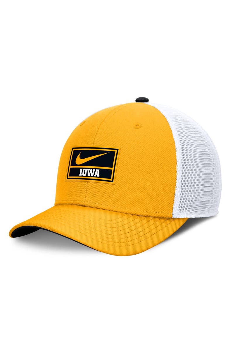 Nike Men's Nike  Gold Iowa Hawkeyes Stretch-Snap Adjustable Trucker Hat, Main, color, 