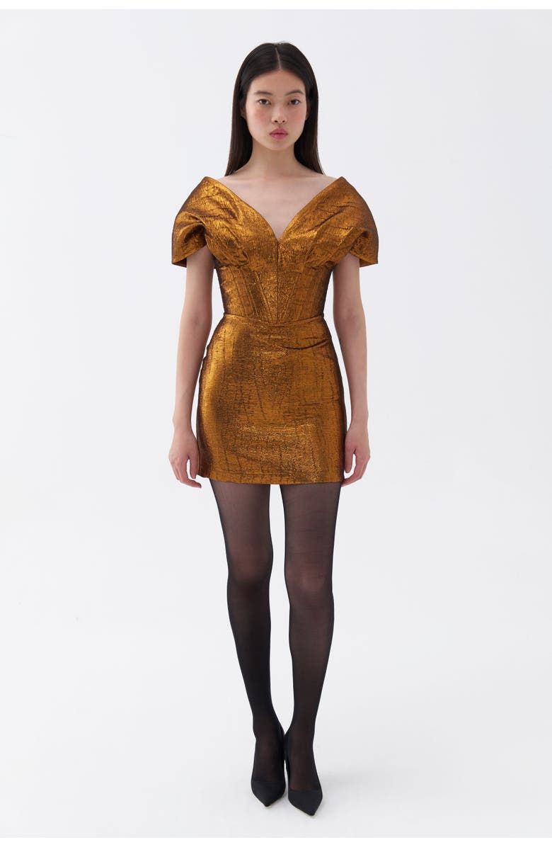 Nocturne Corset Design Mini Dress, Main, color, 