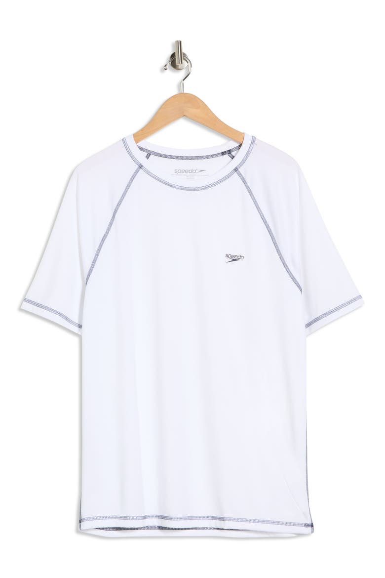 Easy Short Sleeve Swim T-Shirt, Alternate, color, WHITE