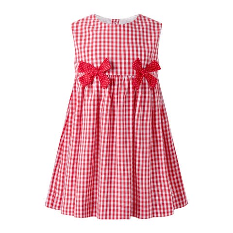 Gingham Bow Dress (Toddler, Little Kid, Big Kid)
