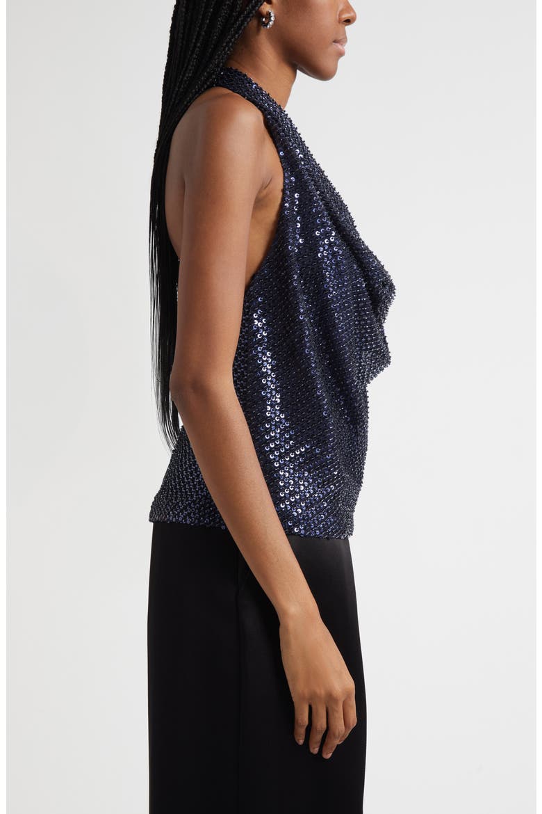 Alice Sequin Halter Top, Alternate, color, NAVY BEADED MESH