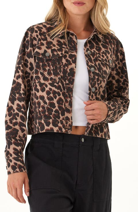 Abbey Leopard Print Trucker Jacket
