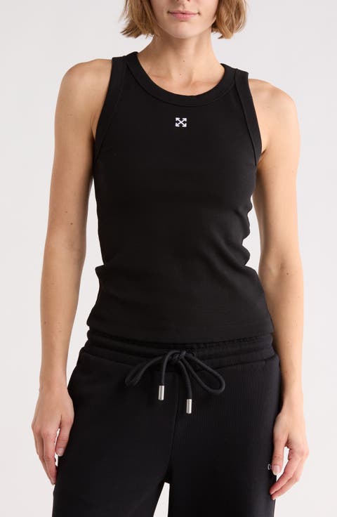 Fitted Ribbed Crop Tank