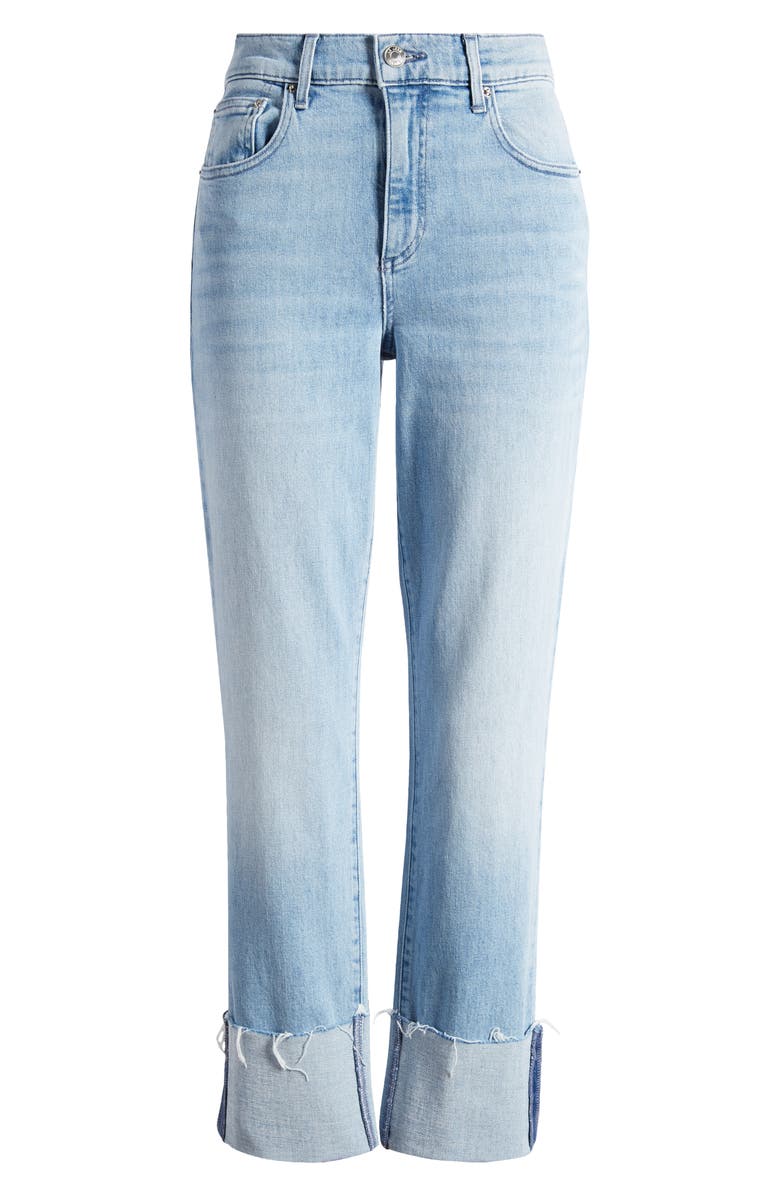 LE JEAN Easy Slim Raw Edge Straight Leg Jeans, Alternate, color,