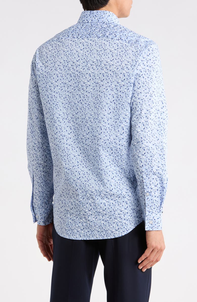 Michael Kors Slim Fit Quick Wicking Stretch Shirt, Alternate, color, Cadet Blue