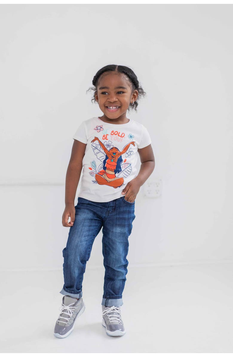 Disney Moana 3-Pack T-Shirts, Alternate, color, Orange/White/Blue