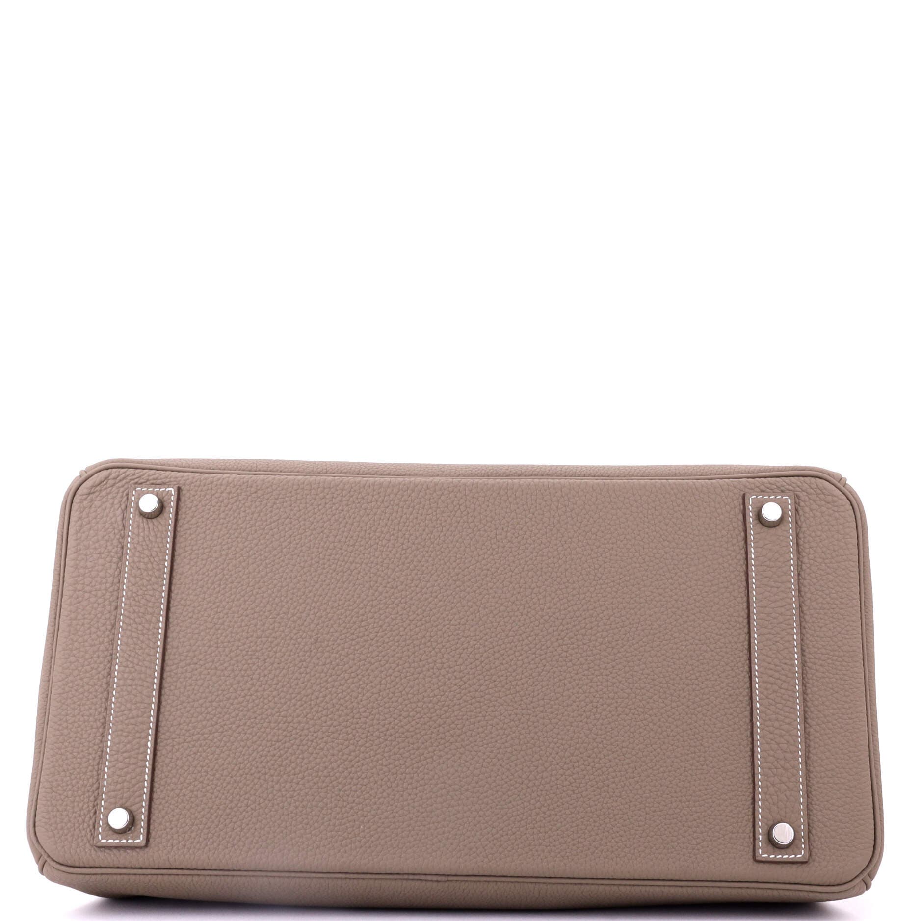 Pre-Owned Hermes Birkin Handbag Grey Togo with Palladium Hardware 40, Alternate, color, Etoupe