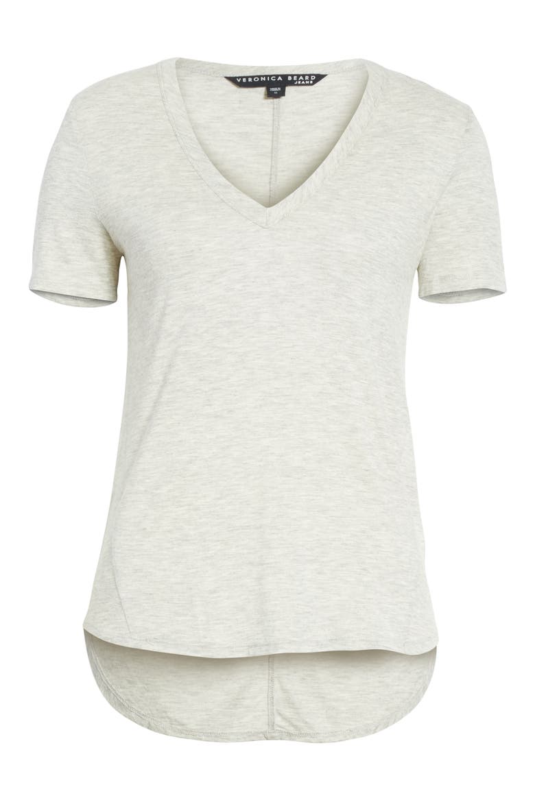 Cindy V-Neck T-Shirt, Alternate, color, HEATHER GREY