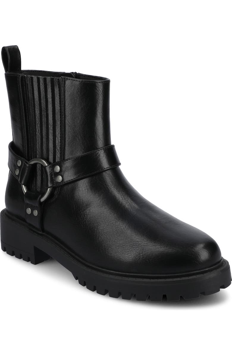 Journee Collection Kalistah Lug Sole Boot, Main, color, Black
