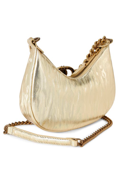 Kurt Geiger London Small Chelsea Chain Leather Hobo Bag In Yellow