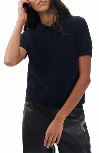 Jada Brushed Cashmere Polo Sweater