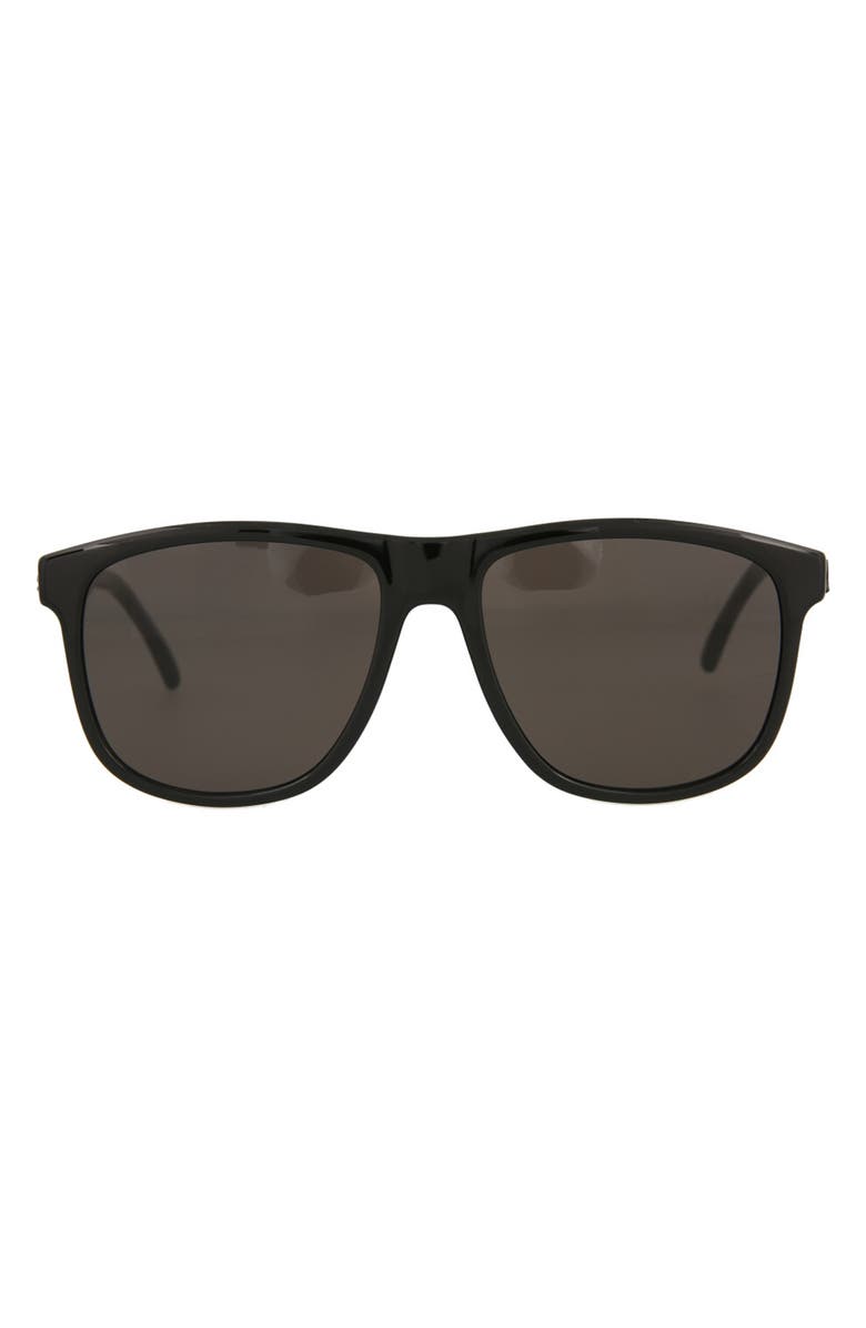 Saint Laurent 56mm Oversized Square Sunglasses, Main, color,