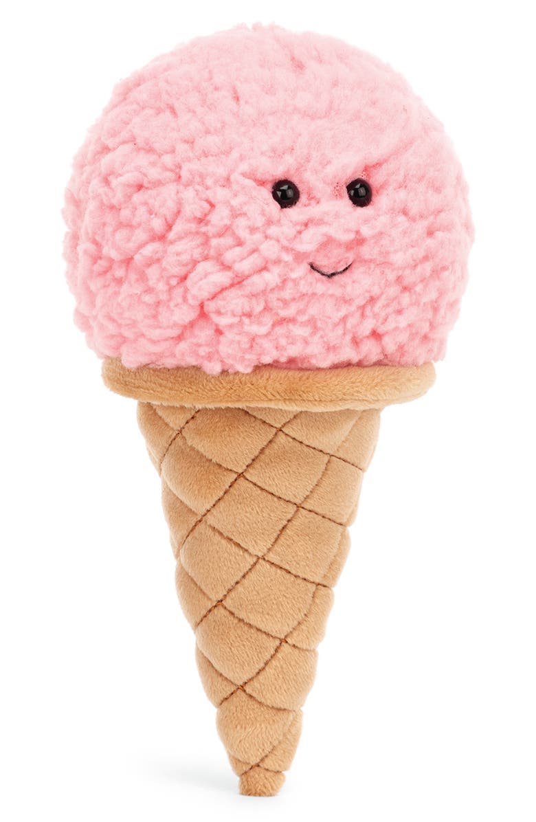 Jellycat Strawberry Ice Cream Plush Toy, Main, color,