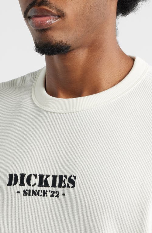 Dickies Waffle Logo Crewneck T-shirt In White