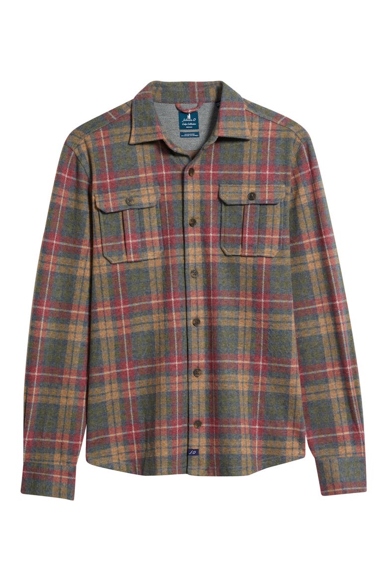 Yule Tartan Button Up Shirt, Alternate, color, FOREST