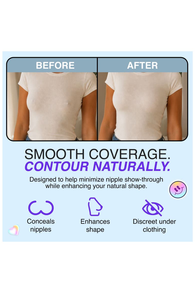 Edgestick Circle Adhesive-Free Center Reusable Silicone Nipple Covers, Alternate, color, Espresso