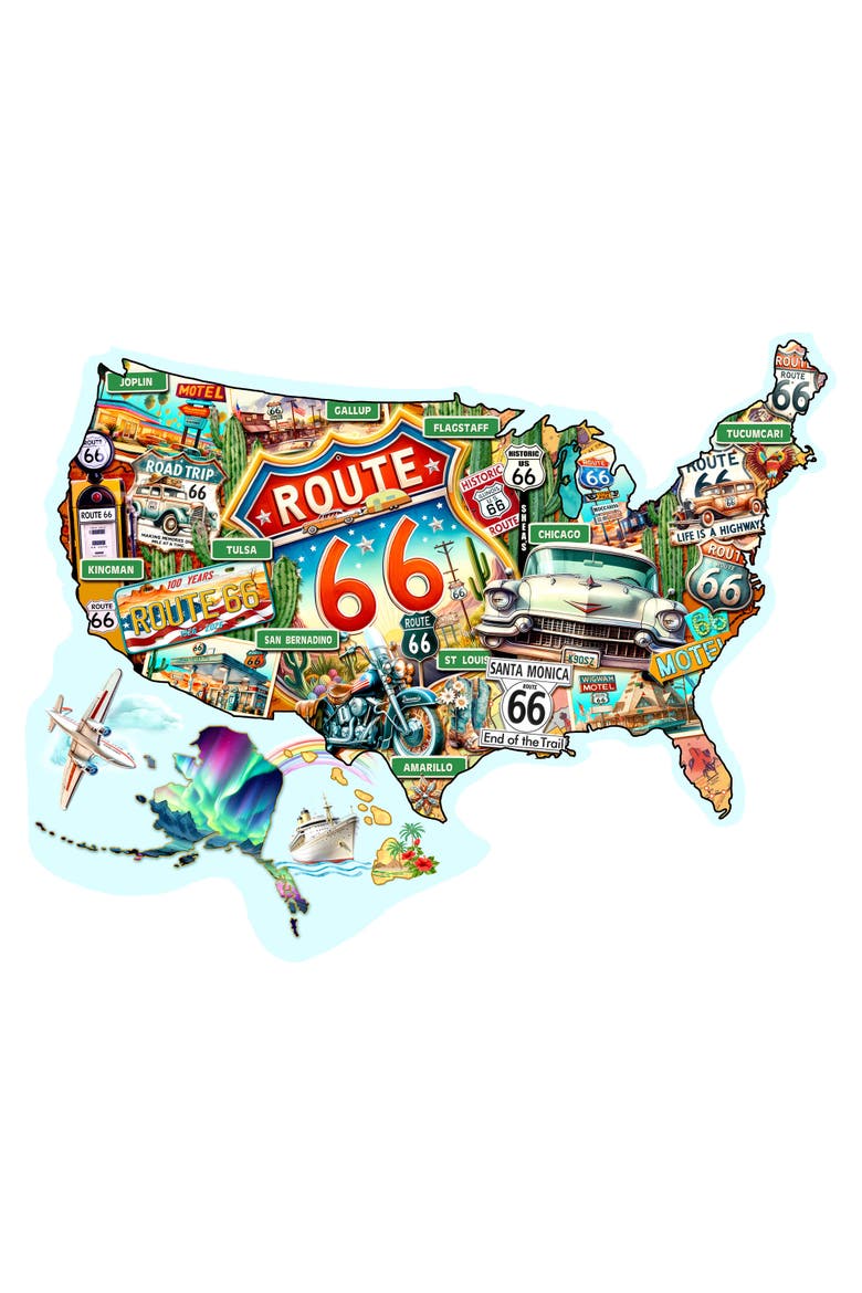 Travelling route 66 600  Special Shape, Alternate, color, Multicolor