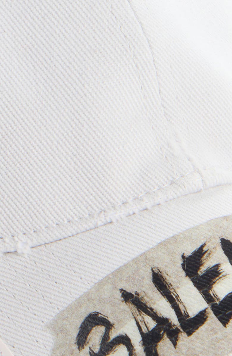 Balenciaga Masking Tape Logo Baseball Cap, Alternate, color, 9017 Dirty White