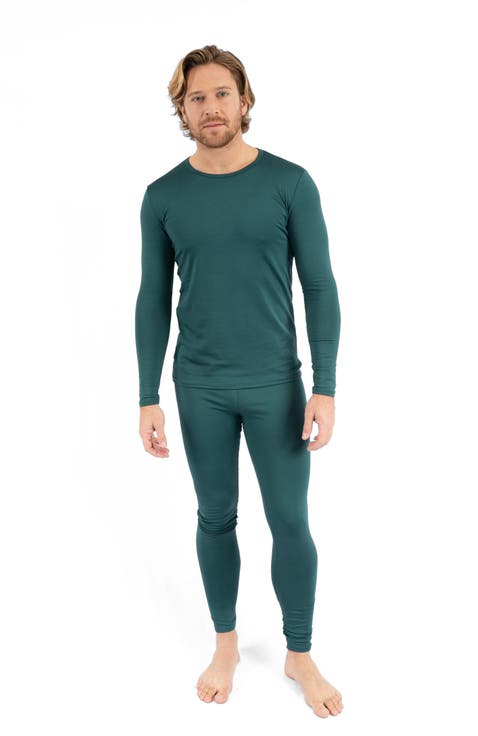 Men's Solid Thermal Pajama Set