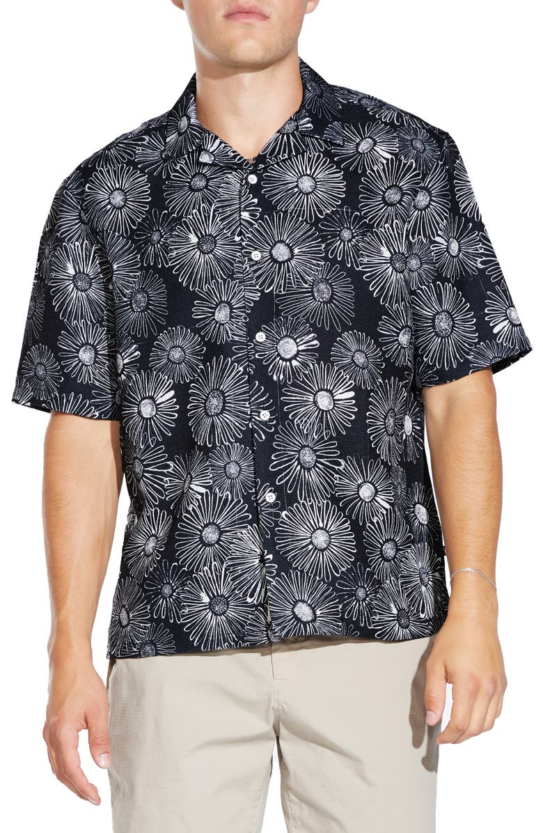 Civil Society Sierra Textured Crop Camp Shirt, Main, color, 