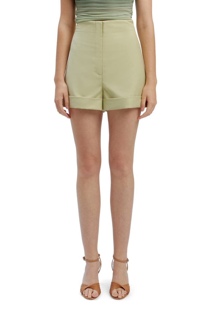Bardot Anna High Waist Shorts, Alternate, color, Pale Khaki