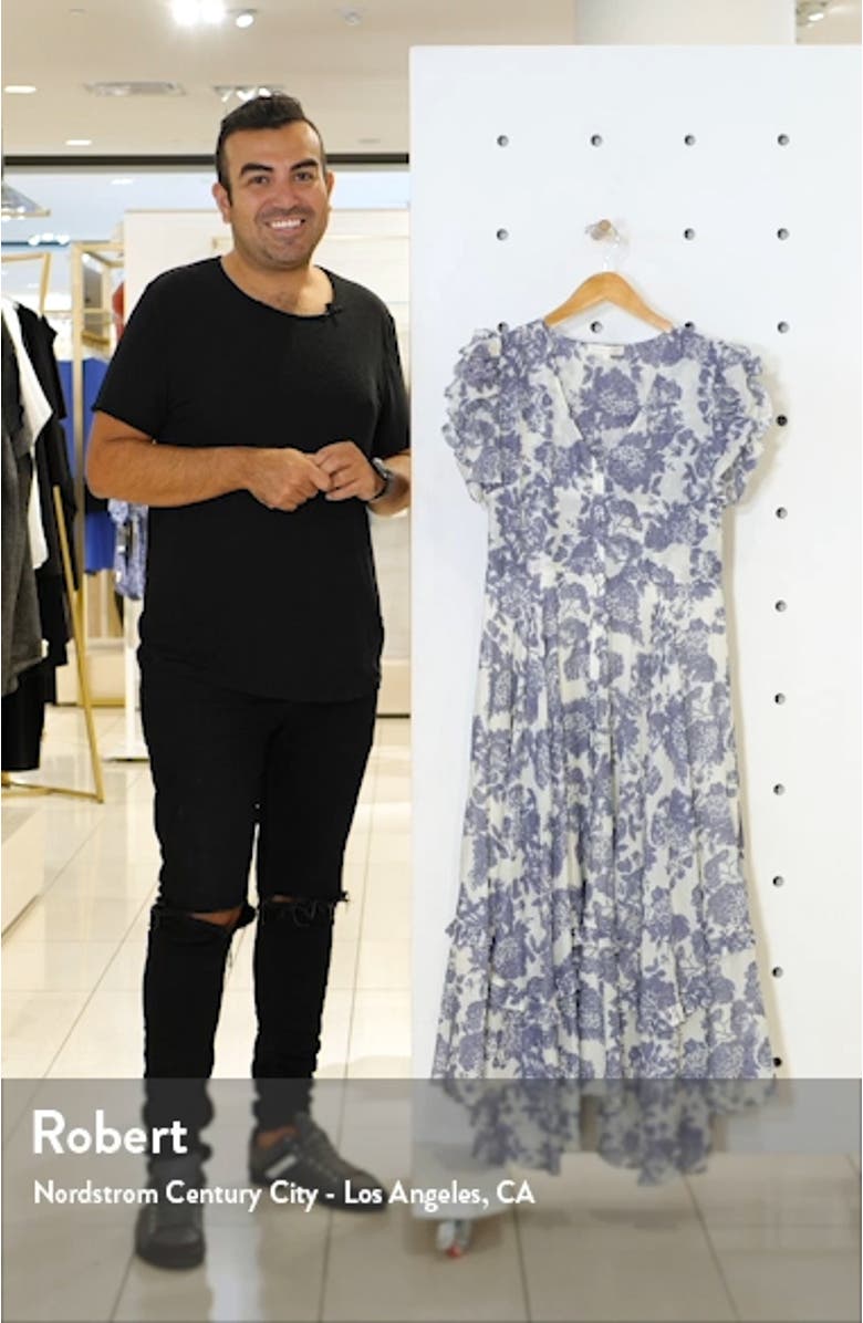 Andie Floral Cotton & Silk Midi Dress, sales video thumbnail