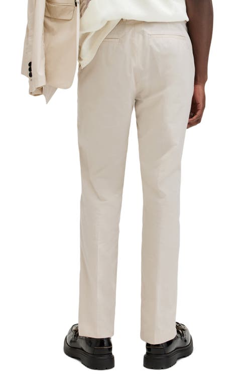 Allsaints Tallis Pleated Straight Fit Pants In Bailey Taupe