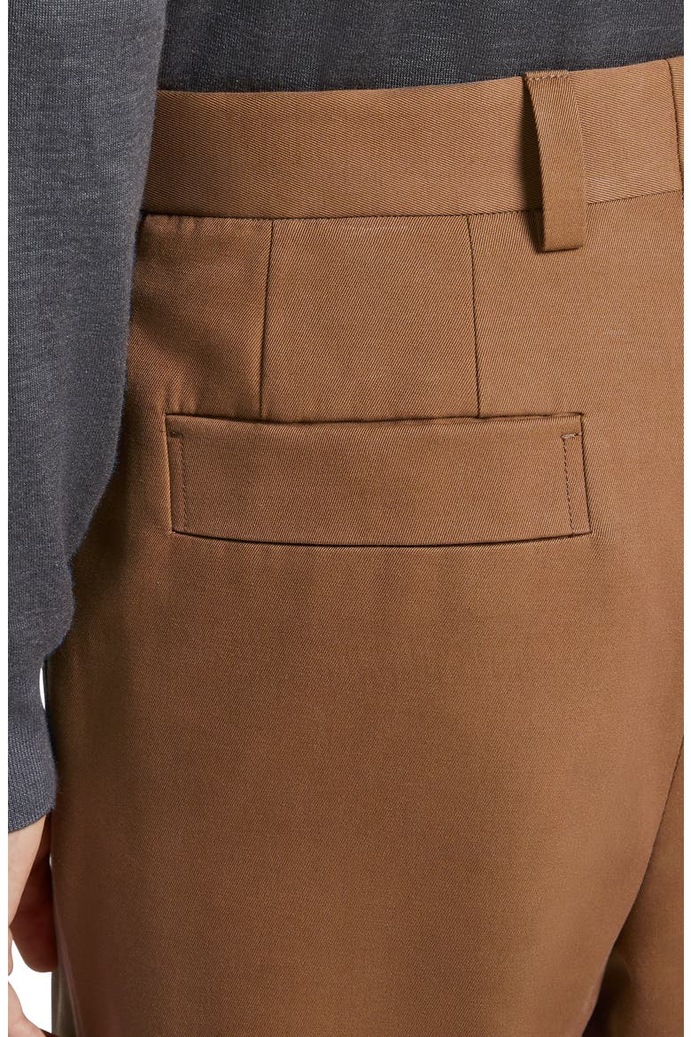Pleat Front Cotton & Wool Pants, Alternate, color, VICUNA