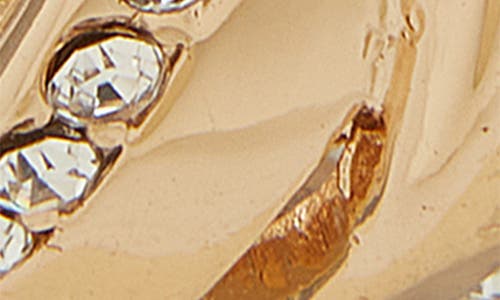 Karl Lagerfeld Double Row Crystal Hoop Earrings