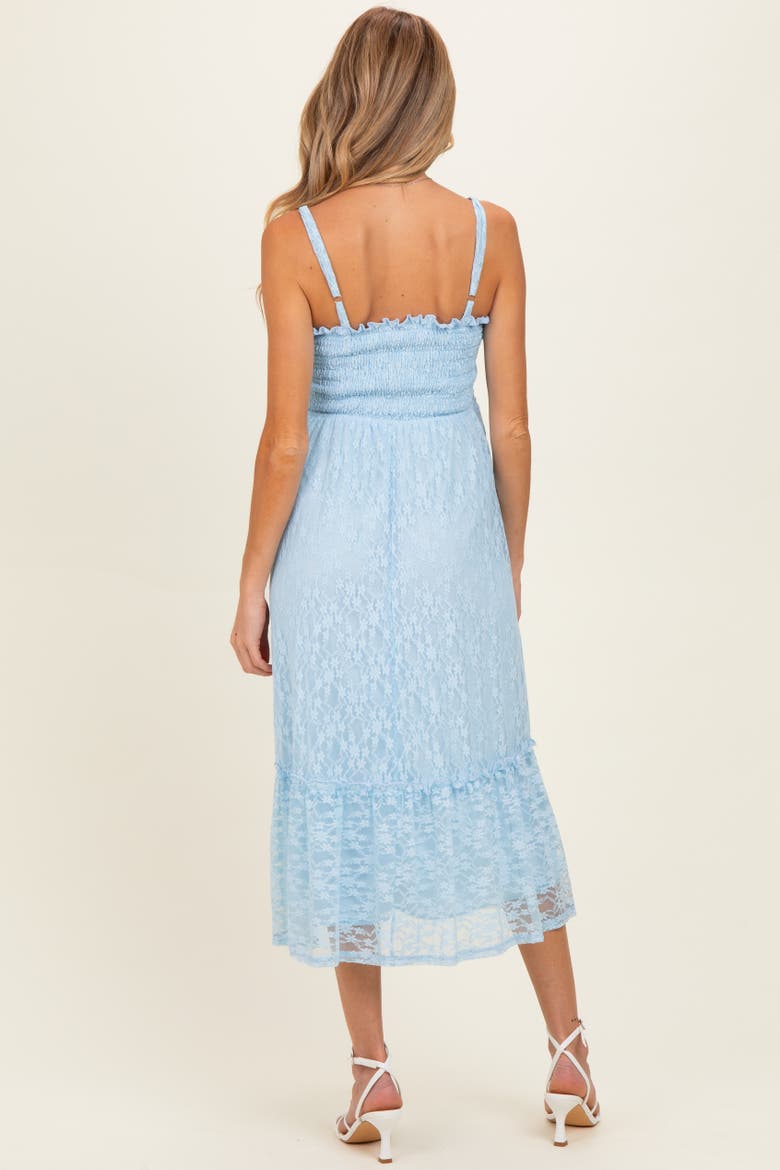 Sleeveless Lace Maxi Dress, Alternate, color, Light Blue