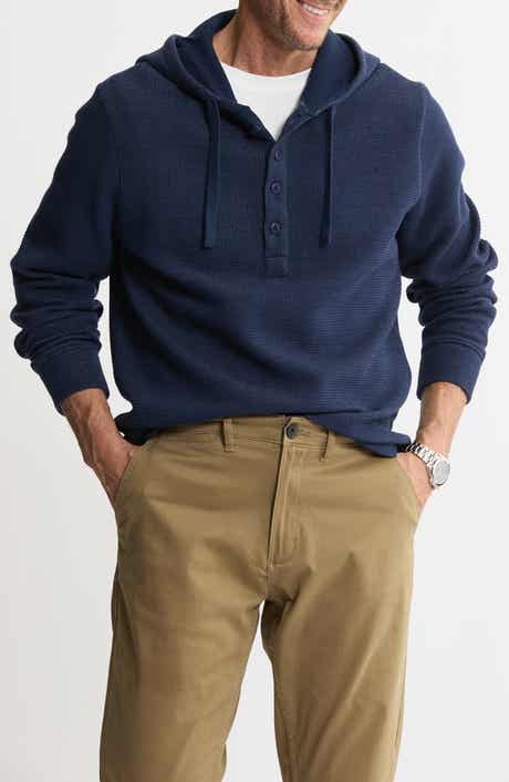 JACHS Textured Knit Hooded Pullover