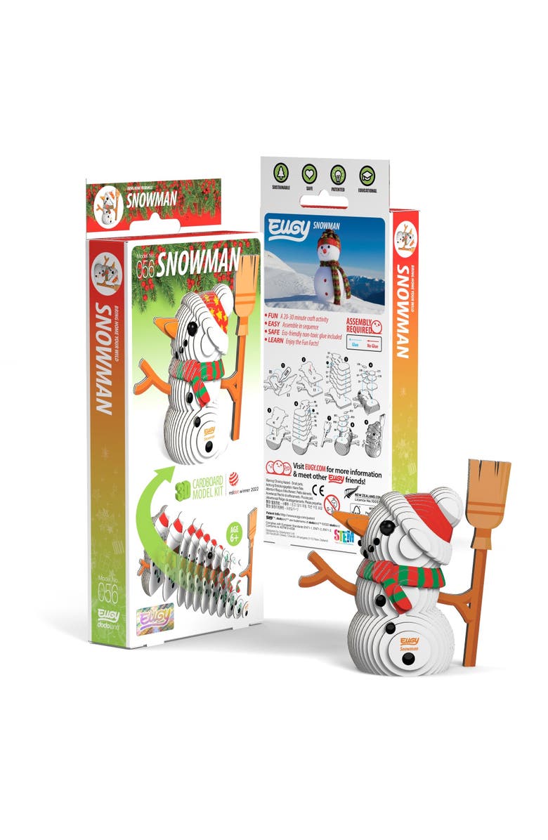 Eugy Puzzles Snowman 3D Puzzle, Main, color,
