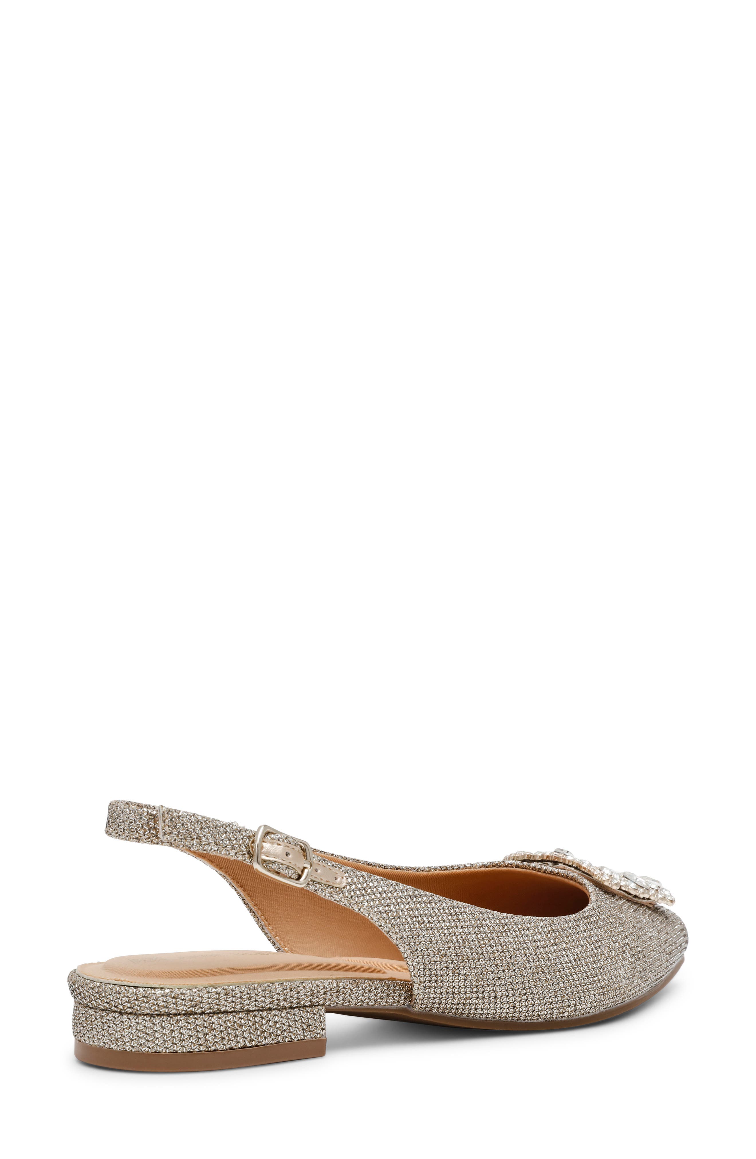 Anne Klein Kith Slingback Flat, Alternate, color, Platinum