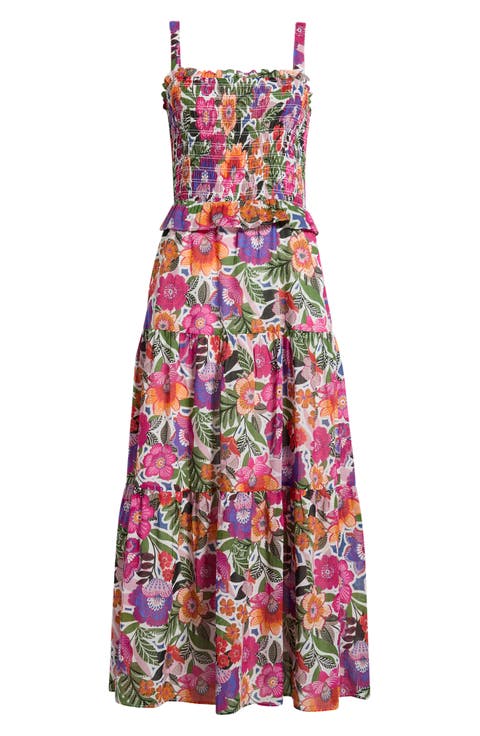 Rendal Floral Smock Midi Sundress