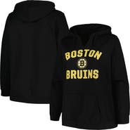 PROFILE Women's Profile Black Boston Bruins Plus Size Arch Over Logo Pullover Hoodie