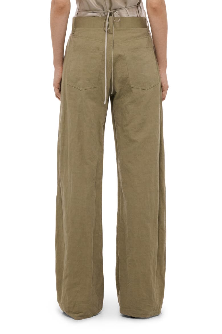 Cotton Blend Bootcut Pants, Alternate, color, WARM SAGE