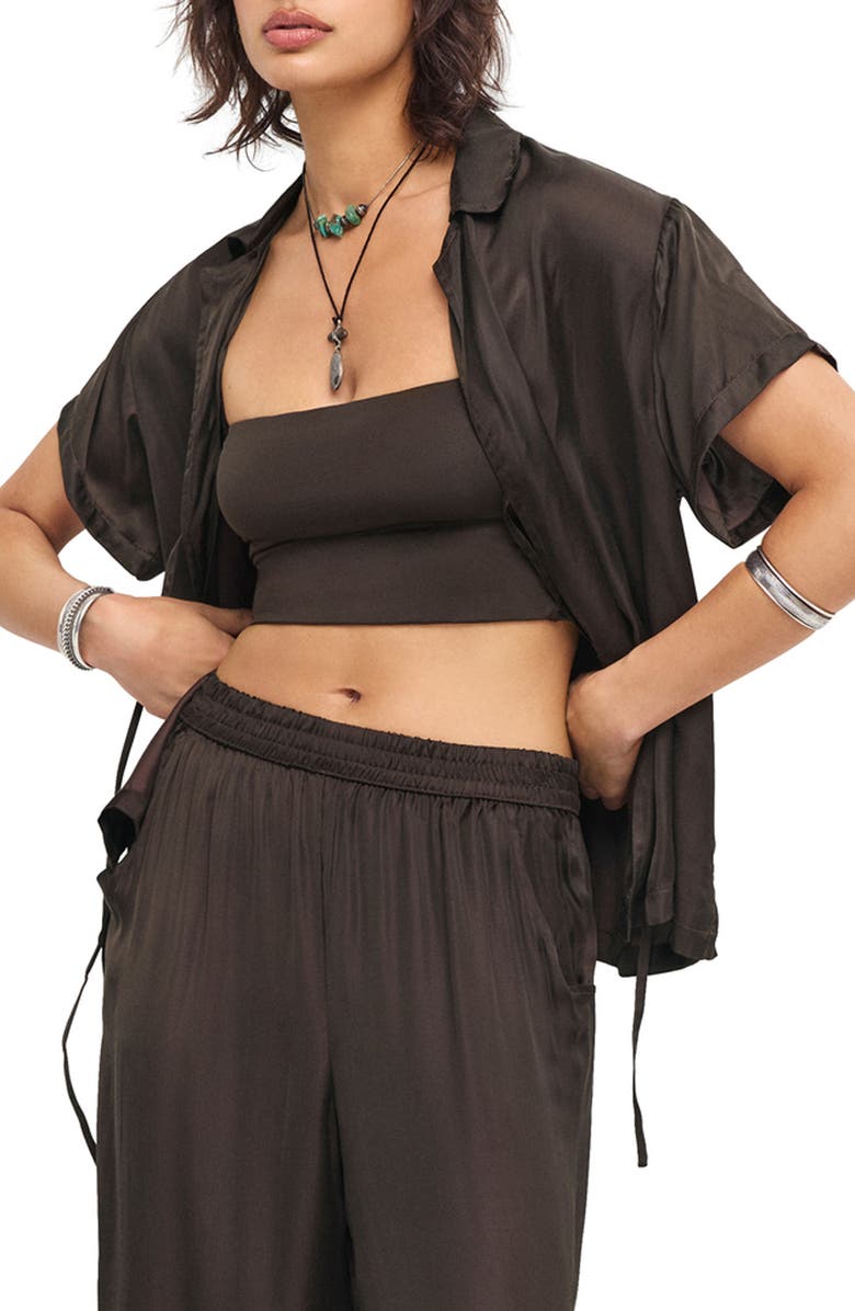 Vitamin A<sup>®</sup> Kami Pleated Wide Leg Pants, Main, color, Deep Earth