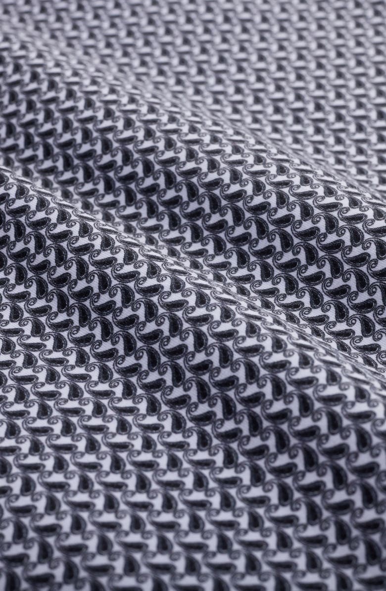 Bugatchi Devon OoohCotton<sup>®</sup> Geo Print Button-Up Shirt, Alternate, color, Black