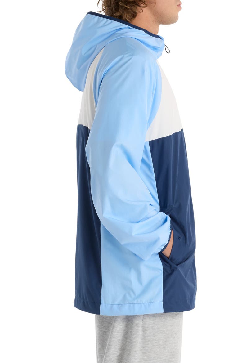 Athletics Packable Water Resistant Hooded Jacket, Alternate, color, ELECTRIC SKY