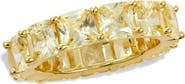SAVVY CIE JEWELS Canary CZ Eternity Band Ring