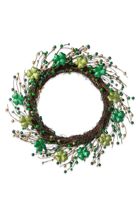 20"D St. Patrick
s Shamrock Berry Wreath