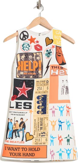 x The Beatles Clyde Embroidered Dress