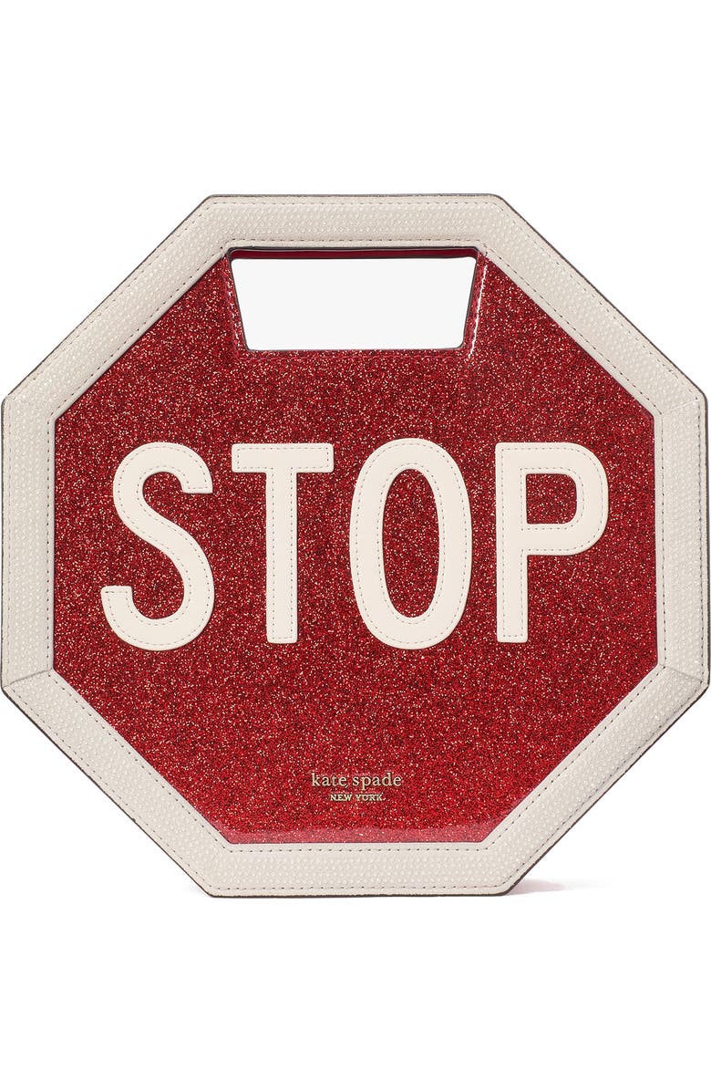 Kate Spade New York cars glitter patent leather handbag, Main, color,