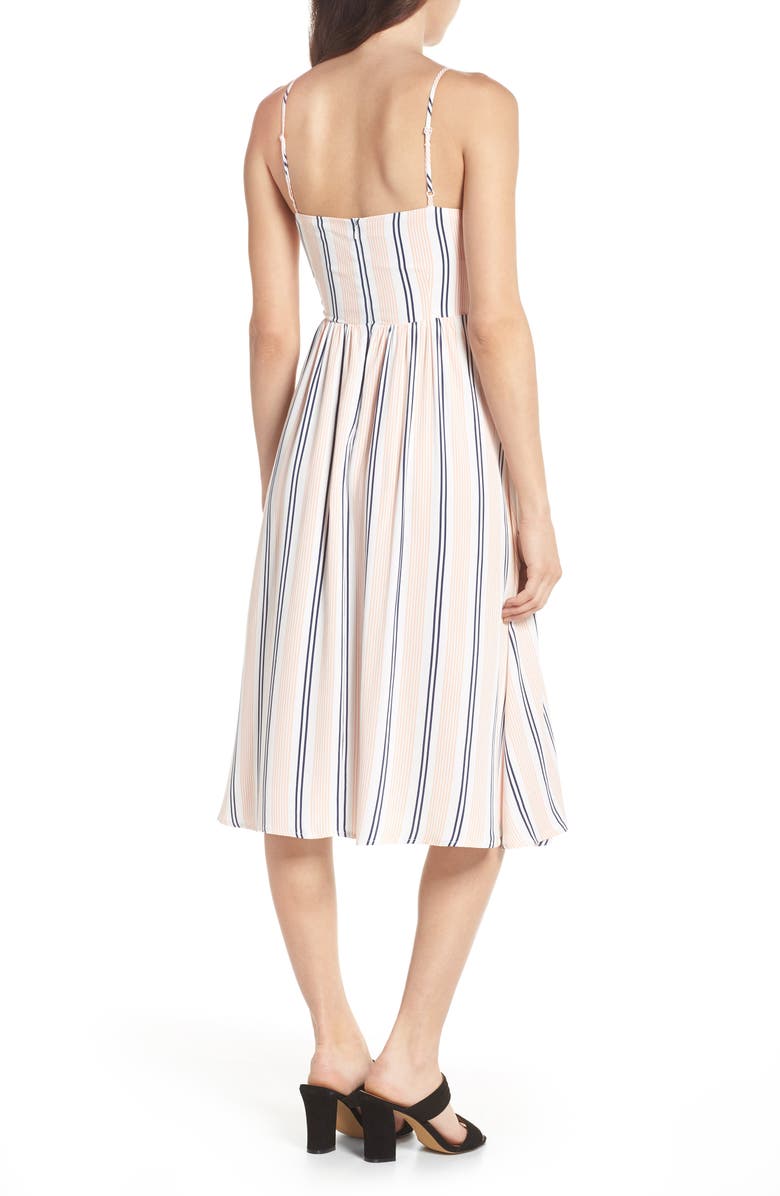 BB Dakota by Steve Madden BB Dakota Lilla Stripe Midi Dress, Alternate, color, 