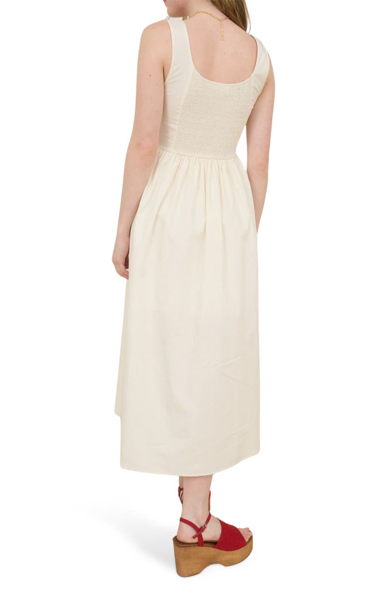 Blu Pepper Bow Detail Midi Sundress, Alternate, color, Cream