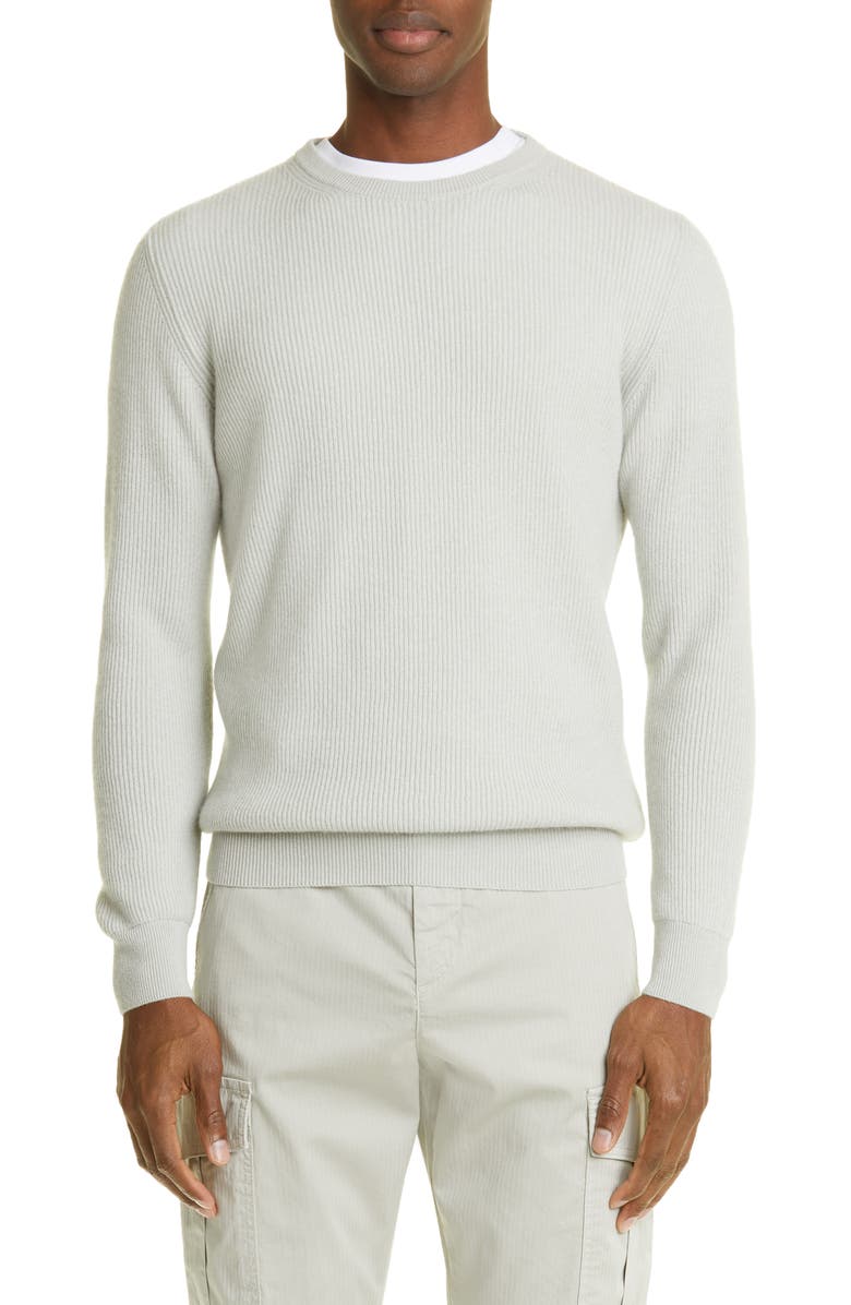 Eleventy Fine Gauge Cashmere Crewneck Sweater, Main, color,